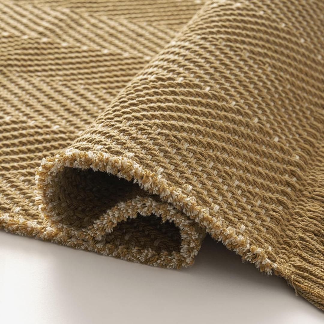 8x10 Washable Boho Area Rug with Tassels for Living Room Yellow Beige
Vacuum Friendly, Machine Washable, Non-Slip Rug, Modern Farmhouse Neutral Decor Carpet, Bedroom Dining Room Office Kitchen