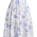 Women's Floral Corset Dress Formal Cocktail Dresses Going Out Casual Sundress Split Thigh Spaghetti Strap Vintage Dress