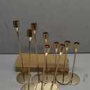 Gold Candle Holders for Taper Candles, FODIENS Set of 12 Metal Candlestick Holders, Decorative Tapered Candle Stick Holder for Wedding Dinning Anniversary Party Table Centerpiece (Gold)