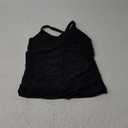 Women Tankini Bathing Suit Top - Twist Front V Neck Swim Top Only Cross Tummy Control Swimsuit 2025 (Medium, Black)