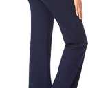 Tapata Women's 28''/30''/32''/34'' Stretchy Bootcut Dress Pants with Pockets Tall, Petite, Regular for Office Work Business (Blue, M)
