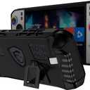 Protective Case for MSI Claw A8 BZ2EM 8-inch 2025 - TPU Cover with Fixed Kickstand & Cooling Vents, Compatible with Ryzen Gaming Handheld (Matte Black)