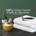 Hand Towels (Pack of 24) White Economy Towels Salon Towels - 100% Cotton Spa Towel – 16 x 27 Inches Highly Absorbable, Facial, Gym, Hair, Face Towel Bulk