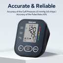 Sinocare Blood Pressure Monitor, Upper Arm Blood Pressure Monitors for Home Use, Adjustable Arm Cuff 8.6"-16.5", One-Button Operation, Dual User, Accurate & Practical (Black)