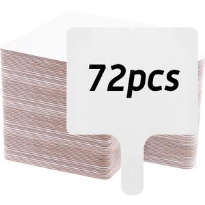 72 Pieces Dry Erase Answer Paddles Handheld Double Sided Paddles Mini White Boards Small White Board Dry Erase Signs Auction Paddles for Students Teachers Classroom Voting Bridal Shower Games