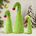 3 Pcs Lime Green Furry Christmas Tree Decorations 3 Sizes Bendable Lime Green Christmas Tree Tabletop Centerpieces Gifts for Indoor Outdoor Xmas Winter Holiday Party Gifts Table Mantel Decor