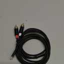 AGVEE 6.6ft Dual DAC 32Bit/384kHZ USB C to RCA Audio Cable, Type C to 2RCA Y Splitter Cord for iPhone 16 15 iPad Pro Samsung Galaxy S24 S23 S22 S21, Google Pixel Series, Amplifiers, Black