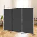 RANTILA 3 Panel Privacy Screen, 6 Ft Tall Folding Privacy Screen Room Dividers, Freestanding Room Partition Wall Dividers, 102''W x 20''D x 71''H, Black