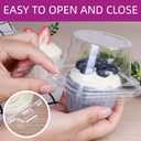 LotFancy Individual Cupcake Containers, 100 Pcs Plastic Clear Cupcake Boxes, Disposable Single Cupcake Holders with Dome Lid, Stackable Muffin Carrier for Wedding Baby Shower