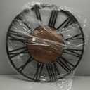 LEIKE Extra Large Wall Clocks,Silent Little Ticking,Battery Operated Vintage Round Modern Wood Wall Clock for Living Room, Bedroom,Farmhouse,Office Home Decor-32 Inch(Black-Roman Numerals)