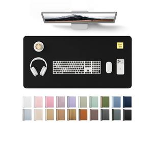 YSAGi Leather Desk Protector, Office Mat, Large Mouse Mat, Non-Slip PU Leather Blotter, Laptop Desk Mat, Waterproof Writing Pad for Office and Home (Black, 31.5" x 15.8")