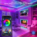 FBZ 50Ft Led Rope Lights, Flexible Neon Lights Control with App/Remote, Multiple Modes, IP65 Outdoor RGB Waterproof, Music Sync Gaming Light Strip for Bedroom Decor