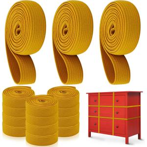 12 Pcs Extra Large Moving Rubber Bands 25" for Furniture Strength Elastic Moving Bands for Mover Packing Pallet Blanket Boxes Supplies (Yellow)