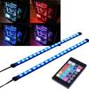 RGB LED Strip Computer Lighting via Magnet with Controller for Desktop Computer Case Mid Tower Full Tower (24Key Remote,2 in 1,30CM,R Series)