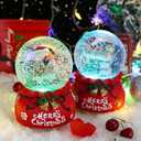 Christmas Revolve Snow GlobeSanta Claus Decorative Light6 Inch Musical Snow Globe with Music and Color Changing Lights for Daughter Girls Girlfriend Women Son (Santa Claus Gift)