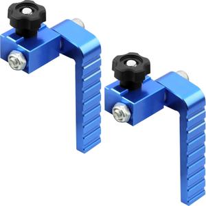 t track stop block 3-Inch Fence Flip Stop for Woodworking, Blue 2 Pack