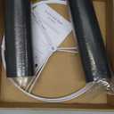 Drum Lampshade Set of 2, Lamp Shades for Table Lamps Floor Lamp, 13" Top X 13" Bottom X 10" High Black Large Line Fabric Lamp Shades, Easy Assembly Replacement Lampshades