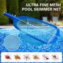Swimming Pool Cleaning Kit Including 12.5 in Pool Brush Head,Ultra Fine Mesh Pool Leaf Skimmer Net with 76.5 in Aluminum Pole for Remove Debris and Dirt