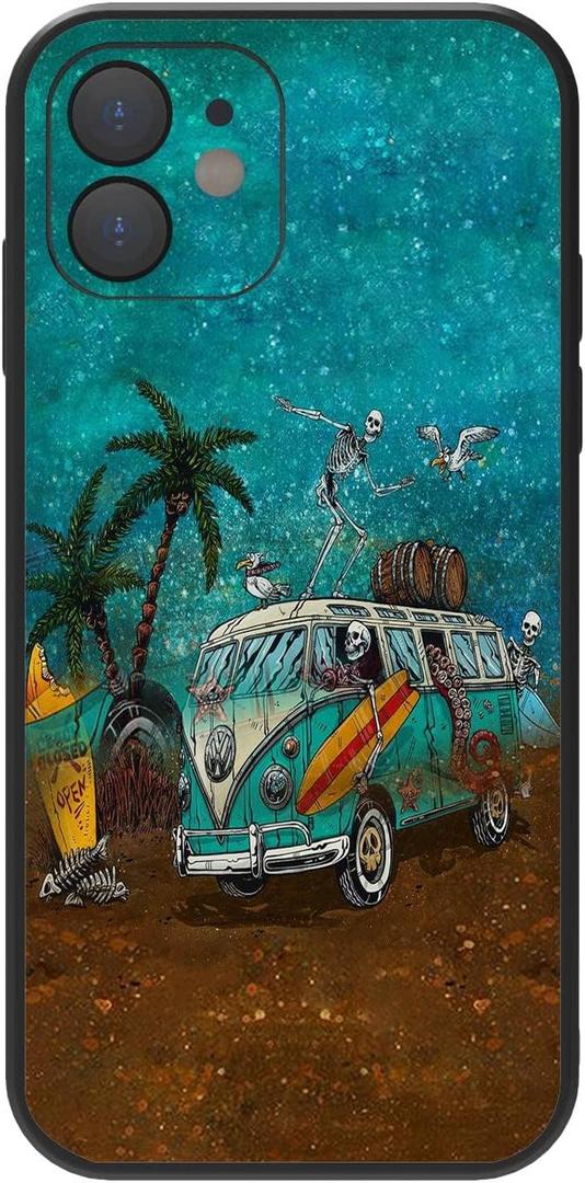 Compatible with iPhone 12 Case, Silicone Ultra Slim Shockproof Phone Case for Boys and Girls