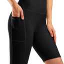 G Gradual Women's 9" High Waisted Swim Board Shorts Tummy Control Swimsuit Bottoms for Women with Liner Pockets (X-Large, Black)