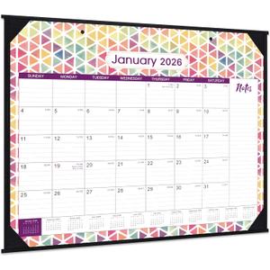 2026 Calendar - 2026 Desk Calendar Large 22x17, Jan. 2026 - Dec. 2026, 17x 22, 4 Corner Protectors, Premium Thick Paper, 2 Hanging Holes, Rolled Desk Calendar with Box