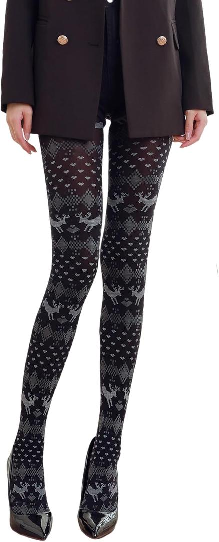 Sahabowi Women Tights, Sheer High Waist Pantyhose, Vintage Control Top Stockings, Sa Siwa12 (Black)