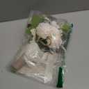 Wedding Bouquets for Bride Bridesmaid,White Champagne Artificial Roses Flowers for Wedding Church Decoration (6.5in)