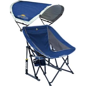 GCI Outdoor Pod Rocker Outdoor Rocking Chair with SunShade Canopy (Royal Blue)