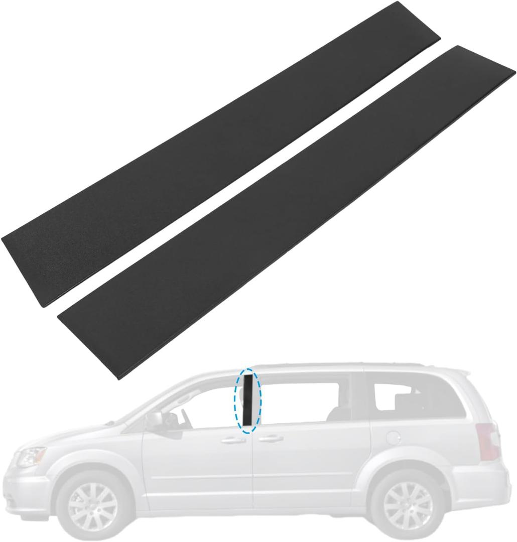 2Pack B Pillar Trim Door Molding Set, Fit for 2008-2020 Dodge Grand Caravan