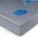 100% Waterproof Mattress Protector, Hypoallergenic Mattress Topper Cover with No Odor, Breathable Cooling Bed Cover with 8"-21" Deep Pocket (King)