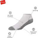 Hanes Mens Max 6 And Ultimate 8-Pack Ultra Cushion FreshIQ Odor Control With Wicking Low Cut Socks, Black, Black - 8 Pack, 6-12 US