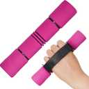Yes4All 2lbs Adjustable Dumbbell Hand Weights Set Of 2 for Women's Walking or Travel Exercise with Adjustable Straps, Foam Cover, and Color Coded Weight, Anti Slip
