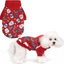 EXPAWLORER Christmas Dog Hoodie,Soft Dog Sweater,Winter Autumn Fleece Sweatshirt with Pattern,Pet Clothes Outfits for Puppy,Cat, Small Medium Large Dogs