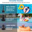 Electric Air Pump for Mattress, Battery Powered Portable Airbed Camping inflatables Paddling Pool Beach Toys, Inflate Deflate air Pumps with 3 Nozzles Quick-Fill Pump/Blow up