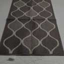 ZYFAB Kitchen Rug Mats Polypropylene Soft Kitchen Floor Mats Absorbent Non-Skid Kitchen Mat Standing Mat Machine Washable,Grey,45 * 75cm