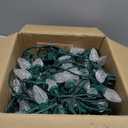 C9 LED Christmas Lights Outdoor, 68 Feet 100 LED Strawberry String Lights with 100 Spring Clamps, Waterproof Commercial Grade Extendable for Outside Roofline Patio Home Xmas Decoration, Pure White