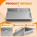 6788 Stainless Steel Flat Top Griddle Insert for Weber Genesis 300 Series (29"L x 22.7"W x 1.3"Th)