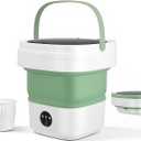 16L Portable Washing Machine, Mini Washer with Spin Dry Basket, Two Timed Laundry Modes for Small Loads, Compact Washer for Apartments, Dorm Rooms, RVs, Travel (Green)