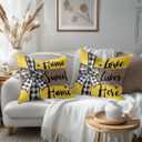 2 PCs Pillow Covers, Housewarming Gifts New Home Throw Pillow Covers 18x18, Bee Decor House Warming Gifts, Pillow Cases Decorative Cushion Covers Pillowcase Living Room Home Decor for Car Couch Bed (Polychromatic114)