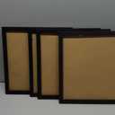 Egofine 12x12 Frame, Made of Solid Wood with HD Plexiglass for Pictures 8x8 with Mat or 12x12 without Mat, Wall Mounting Display, Set of 4, Black