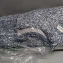 Yimobra Bathroom Rugs Non Slip Washable, Ultra Soft and Water Absorbent Bath Mats, Plush Fluffy Shower Mat Outside, Microfiber Thick Matts for Bathroom Floor/Sink, 24x17, Denim Blue and White