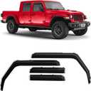 Voron Glass in-Channel Extra Durable Rain Guards for Jeep Gladiator 2020-2025, Window Deflectors, Vent Window Visors, 4 Pieces - 200292