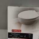 Delta Faucet Morgan Elongated Slow-Close White Toilet Seat with Non-Slip Seat Bumpers, White 811903-WH