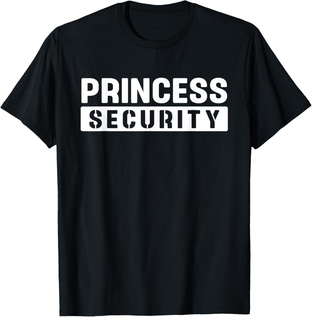 Princess Security Halloween Costume Men Dad Brother T-Shirt, L