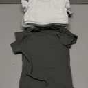 Carter's unisex-baby 8-pack Short Sleeve Bodysuits (White/Grey) 
12M