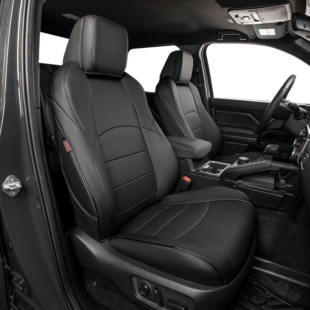 EKR 4runner Seat Covers Full Set 5 Seats 2025 2026,Car Seat Cover for Toyota 4 Runner,Leather Seat Covers for Cars SUV,Automotive Seat Covers,Car Seat Protector Cushion Waterproof(Black)