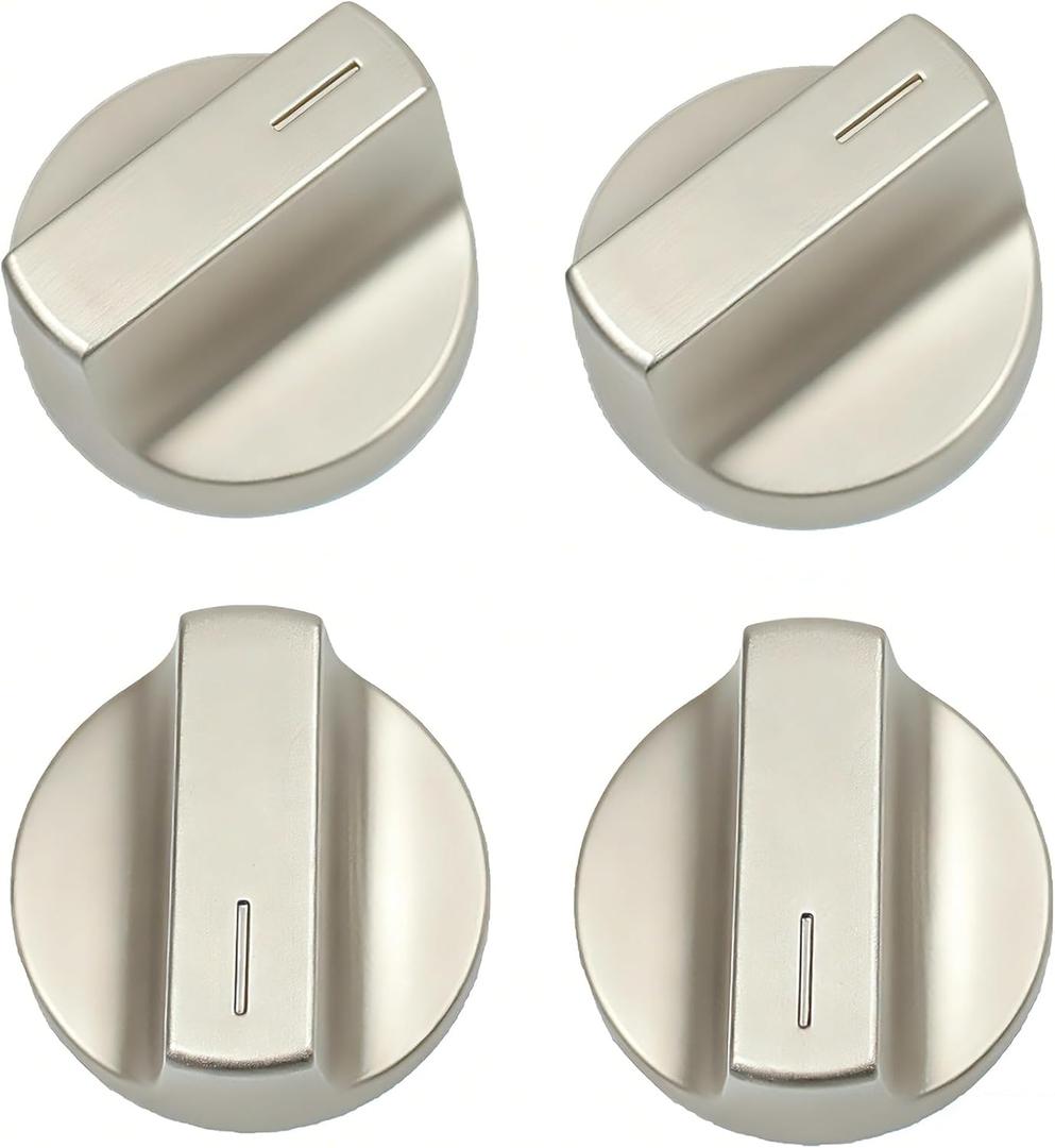 4 Pack Upgraded W11517331 Stove Knobs Replacement for Whirlpool Gas Stove Knobs W11117415 W10850027 W11458840 Compatible with Whirlpool WEE745H0FS0 WEC310S0LS1,WEE515S0LZ1Oven Top Range Cooktop Knobs