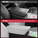 FREESOO Center Console Armrest Cover for Tesla Model Y Juniper(2025-2026) & Model 3(2024-2026), Leather Center Console Cover for Tesla Model 3/Y Interior Console Protector Accessories, White