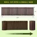 12FT Wooden Garden Pathway, Extra Long Outdoor Cedar Walkway, Roll-Up Boardwalk with Anti-Slip Surface for Garden, Muddy Areas, Events & Heavy Duty Use