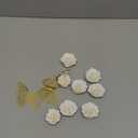 Mverse Paper Flowers for Graduation Cap Decoration Kit, Small Roses Flores for Crafts, 3D Flores for Shadow Box Projects (White)